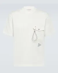 and wander T-shirt Pocket T in misto cotone Bianco