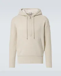 Moncler Felpa in lana e cashmere con cappuccio Beige