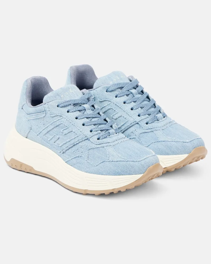 Hogan Sneakers Hi-Fi in denim Blu