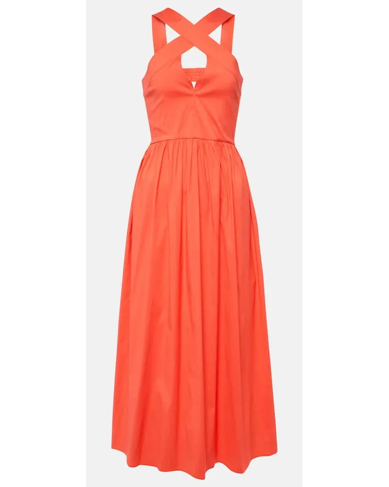 Max Mara Abito midi Stelvio in misto cotone Arancione