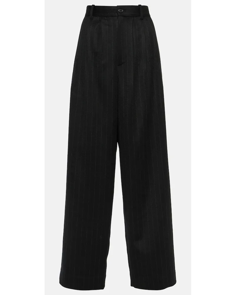 The Row Pantaloni Rufos in cashmere a gamba larga Nero