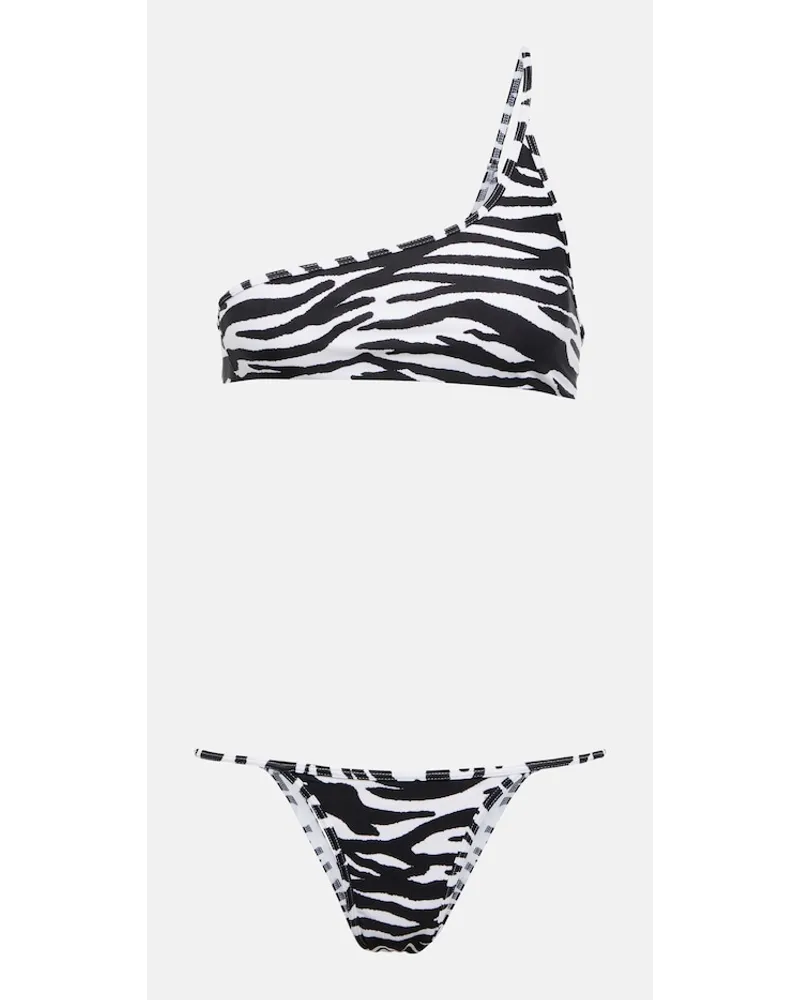 ATTICO Bikini monospalla con stampa Multicolore