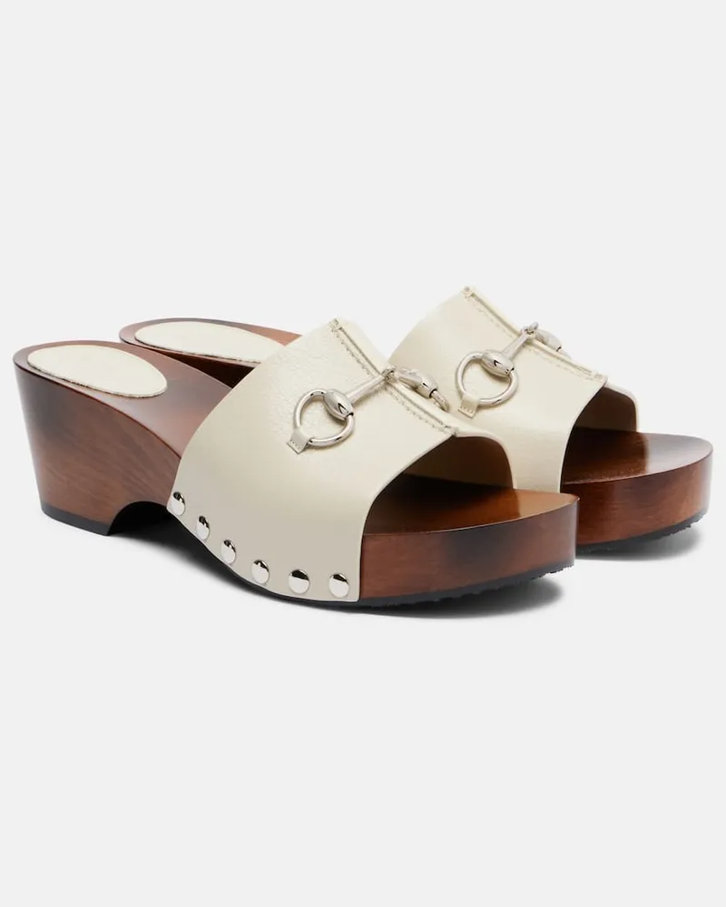 Gucci Sandali Horsebit in pelle Bianco