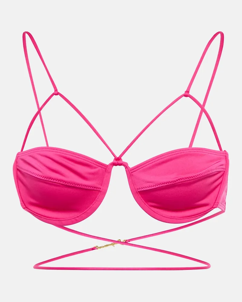 Jacquemus Top bikini Signature Rosa