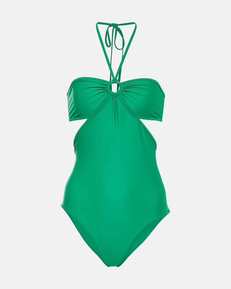 Paco Rabanne Costume intero con scollo allâamericana Verde