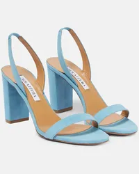 Aquazzura Sandali So Nude in suede Blu