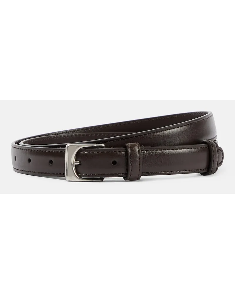 The Row Cintura slim in pelle Marrone