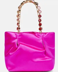 Aquazzura Borsa mini Galactic in raso Rosa