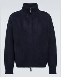 Giorgio Armani Cardigan in cashmere con zip Blu