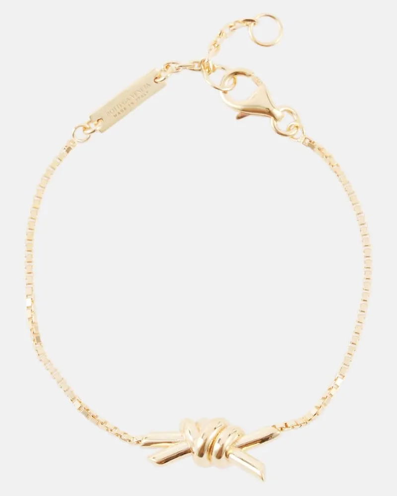 Bottega Veneta Bracciale Knot in argento sterling bagnato in oro Oro