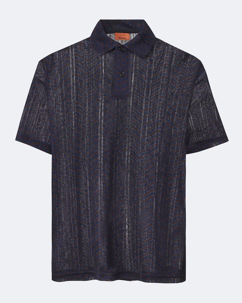 Missoni Polo Greek Key in maglia Blu