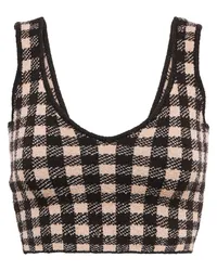 Altuzarra Top crop Argia a quadri Multicolore