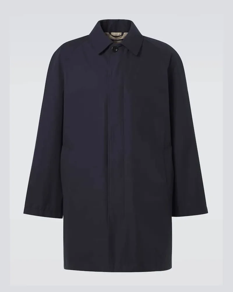 Dunhill Soprabito in twill di cotone Blu