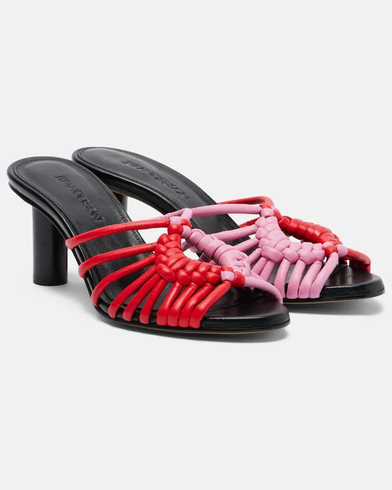 J.W.Anderson Mules Plot in pelle Rosso