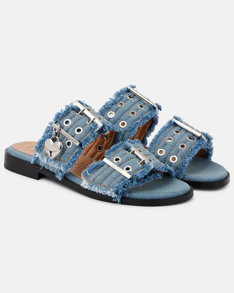 Ganni Sandali in denim Blu