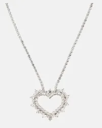 Alessandra Rich Collana Crystal Heart con cristalli Argento