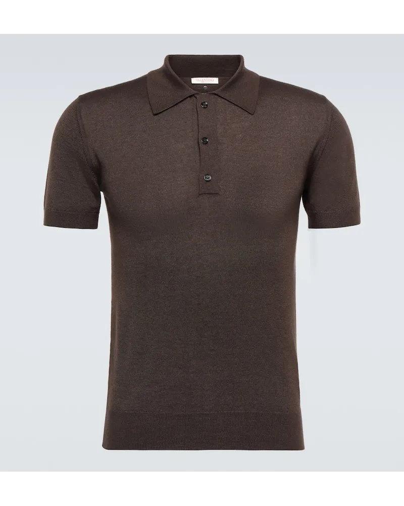 Valentino Garavani Polo in cashmere e seta Marrone
