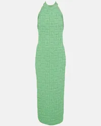 Balmain Abito midi Monogram Verde