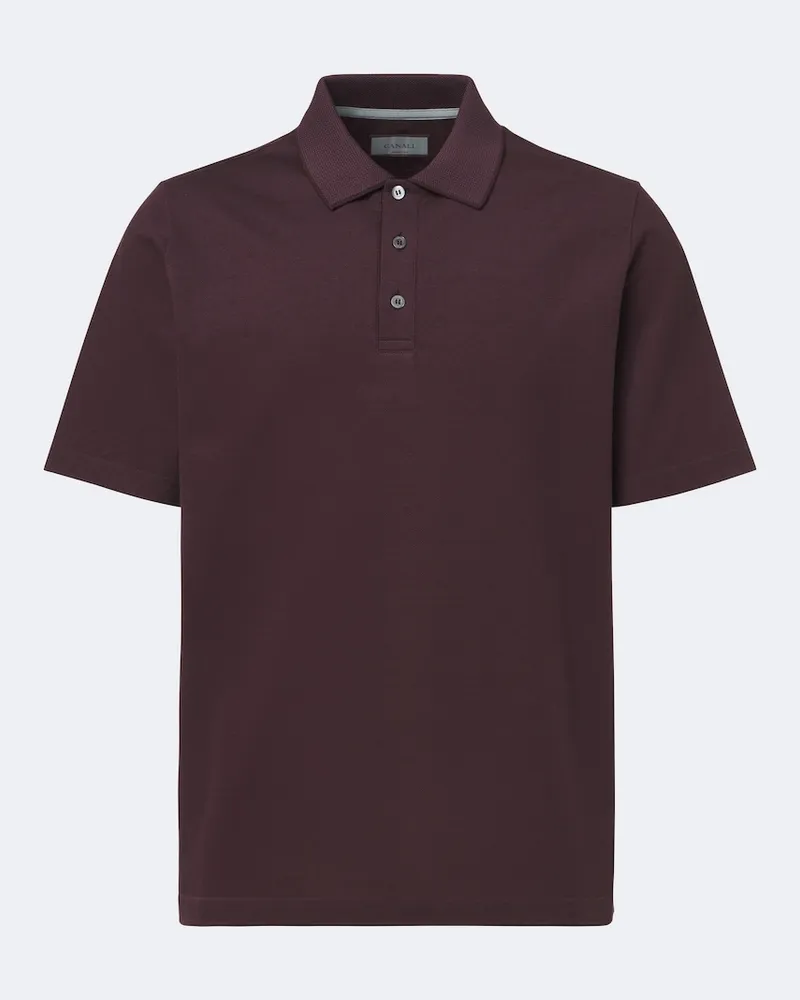 Canali Polo in cotone Borgogna