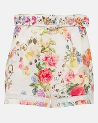 Camilla Shorts Sew Yesterday in lino con pizzo Multicolore