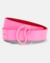 Christian Louboutin Cintura in pelle con logo Rosa