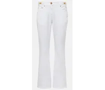 Versace Jeans flared a vita bassa Bianco