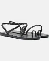 Ancient Greek Sandals Sandali Eleftheria in pelle Nero