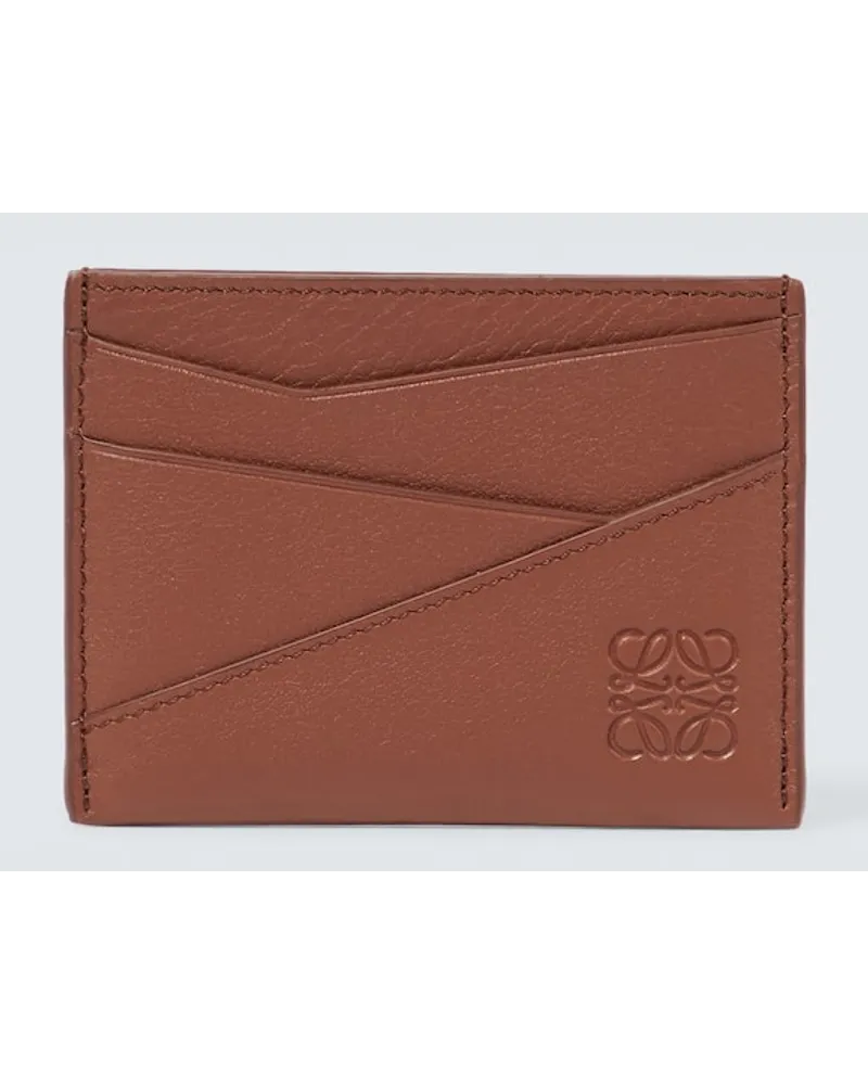 Loewe Portacarte Puzzle in pelle Marrone