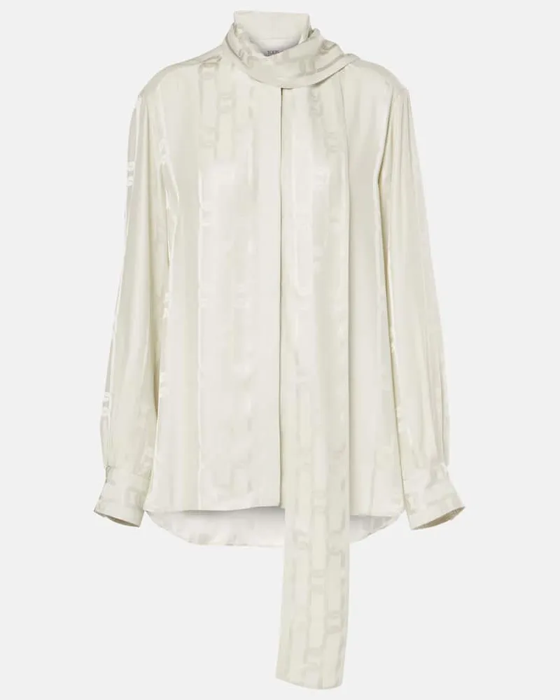 TOD'S Blusa in jacquard di raso Bianco