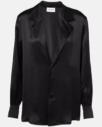 Saint Laurent Camicia in raso Nero