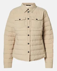 Moncler Camicia Rozes in tessuto tecnico Beige