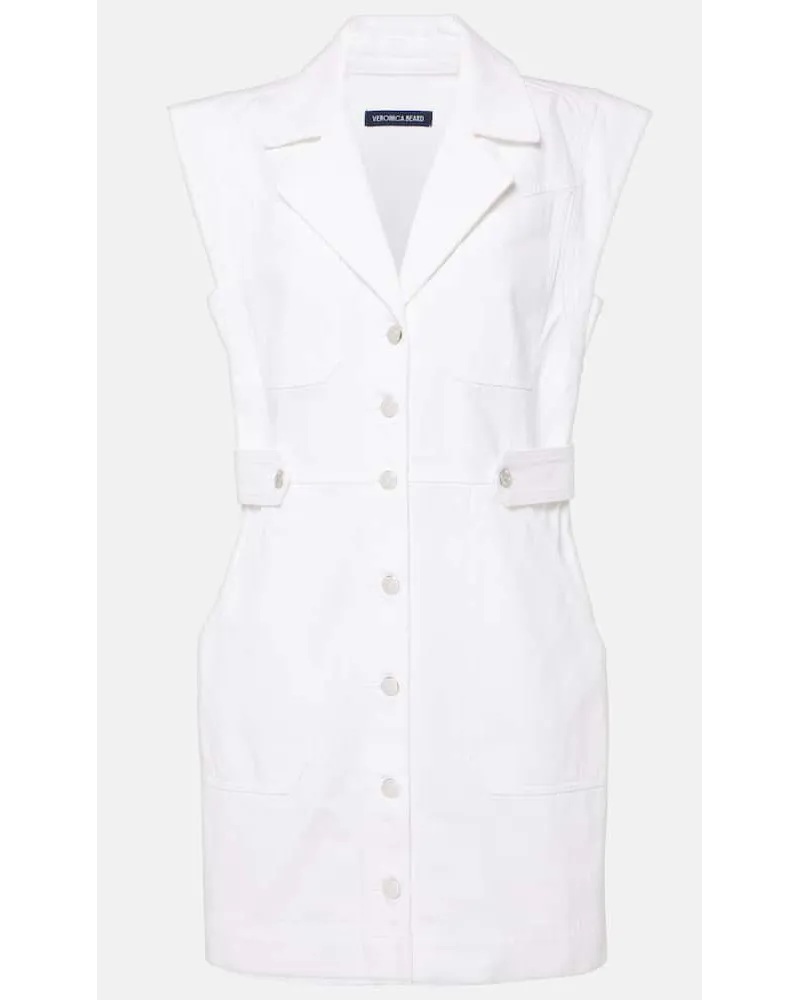 Veronica Beard Abito chemisier di jeans Jax Bianco