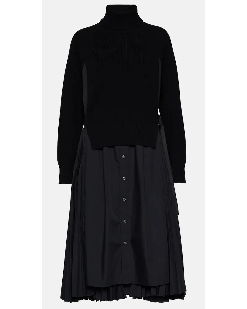 Sacai Abito midi dolcevita Nero