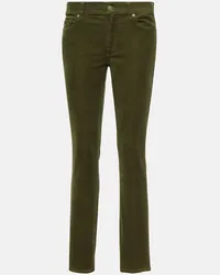 7 for all mankind Jeans slim Roxanne in velluto a coste Verde