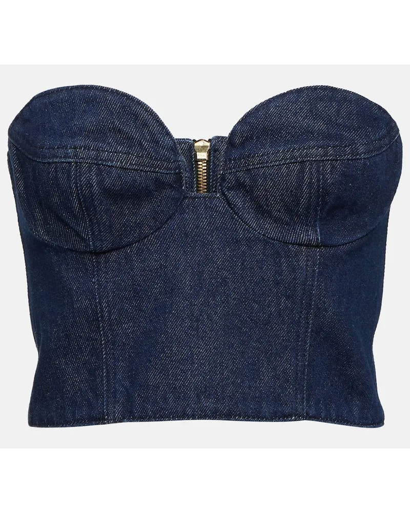 Magda Butrym Bustier di jeans Blu