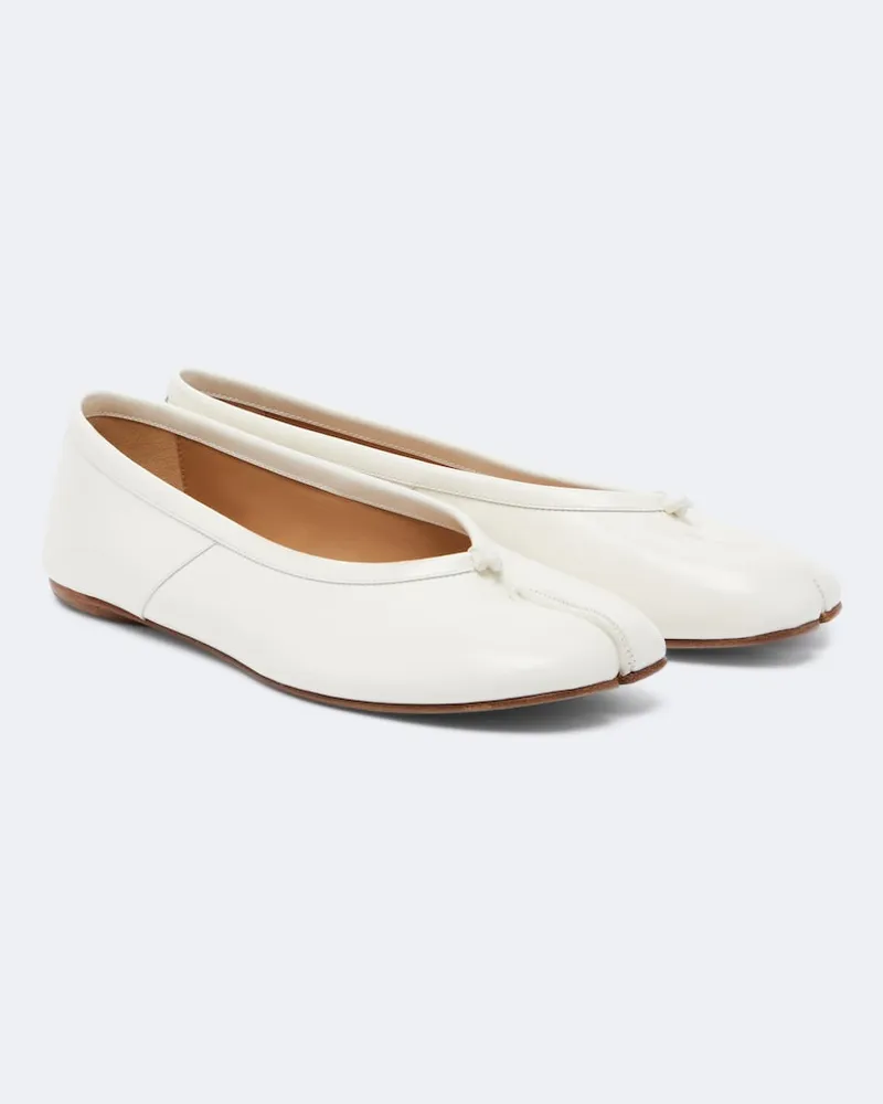 Maison Margiela Ballerine Tabi in pelle Bianco