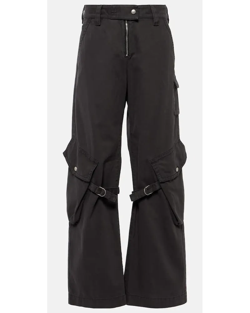 Acne Studios Pantaloni cargo in canvas di cotone Grigio