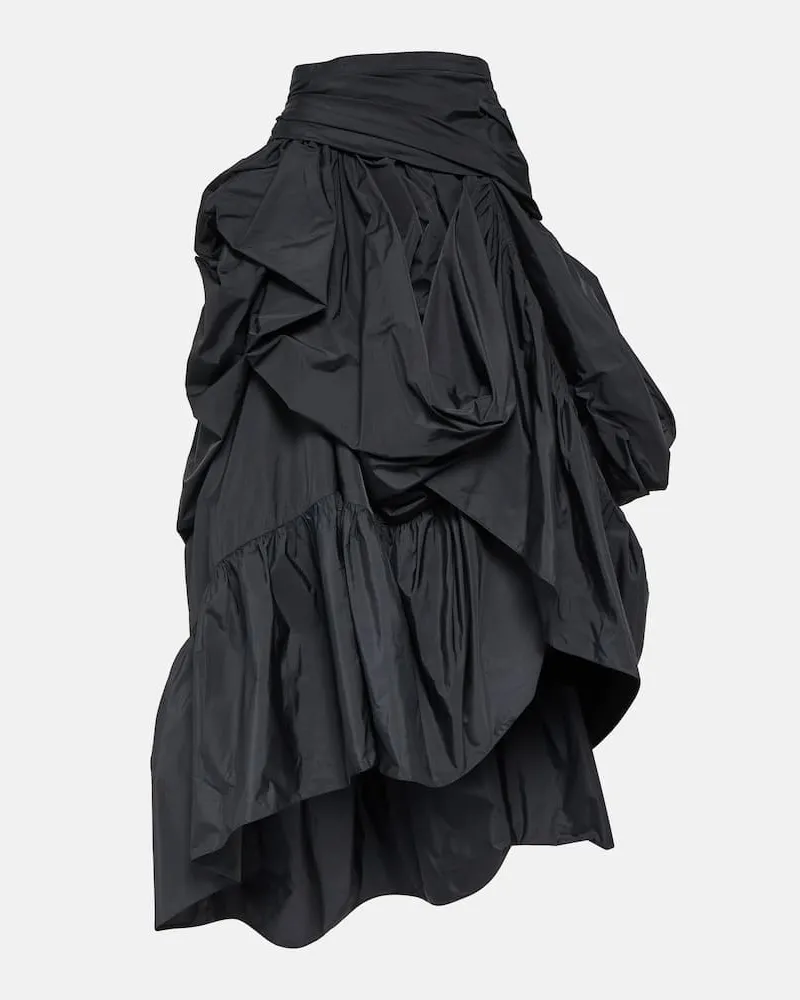 Erdem Gonna lunga asimmetrica in taffetÃ Nero