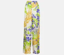 Pantaloni con stampa floreale