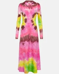 Gabriela Hearst Abito midi tie-dye in cashmere e seta Multicolore