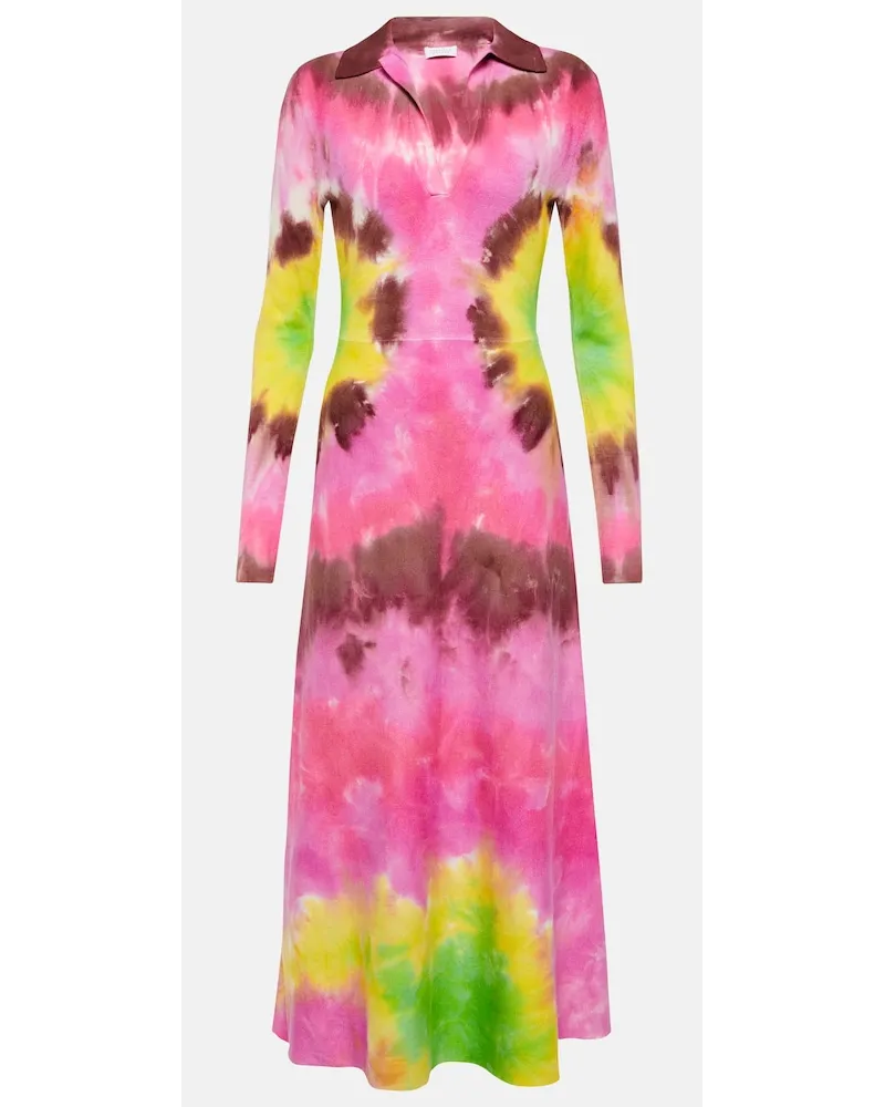 Gabriela Hearst Abito midi tie-dye in cashmere e seta Multicolore