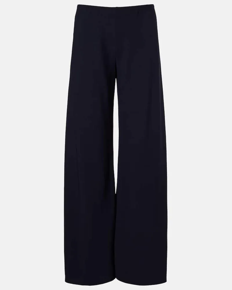 The Row Pantaloni Gala in cady a gamba larga Blu