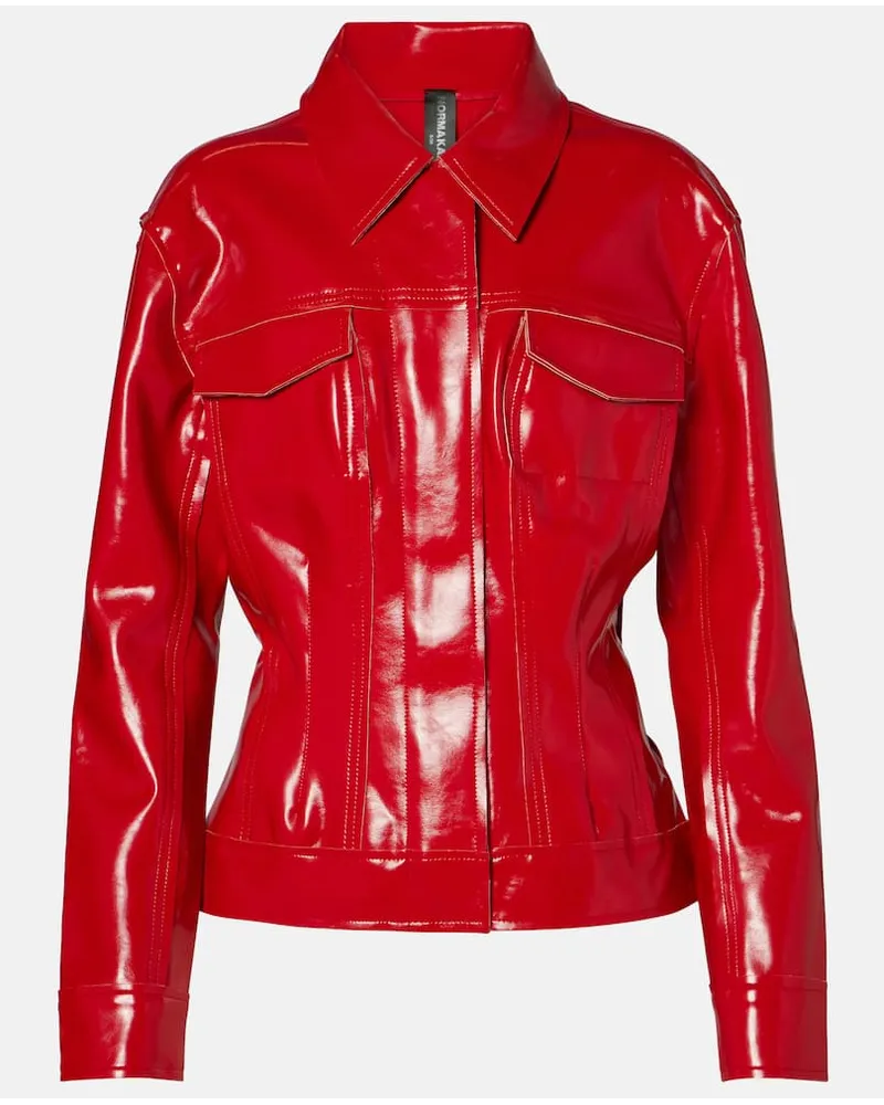 Norma Kamali Giacca in similpelle Rosso