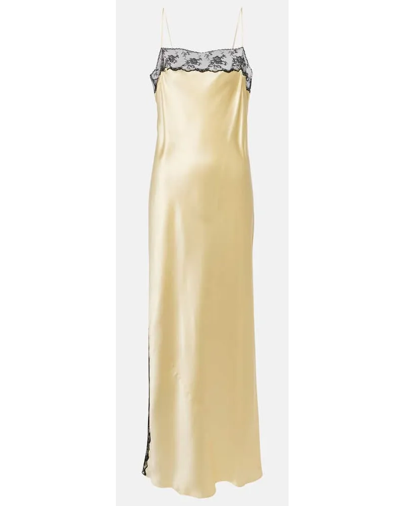 SIR Abito Aries in seta con pizzo Bianco