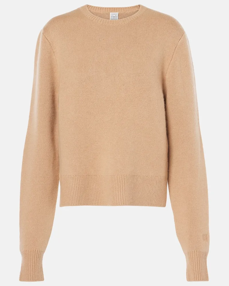 Totême Pullover in misto cashmere e lana Beige