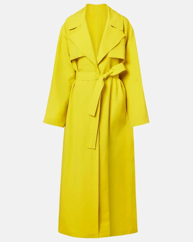 Alaïa AlaÃ¯a Trench oversize in popeline Giallo