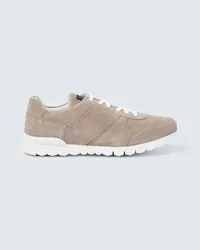 Kiton Sneakers in suede Beige