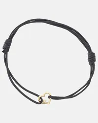 Aliita Bracciale Corazon Brillante Mini in oro 9kt con smalto e diamanti Nero