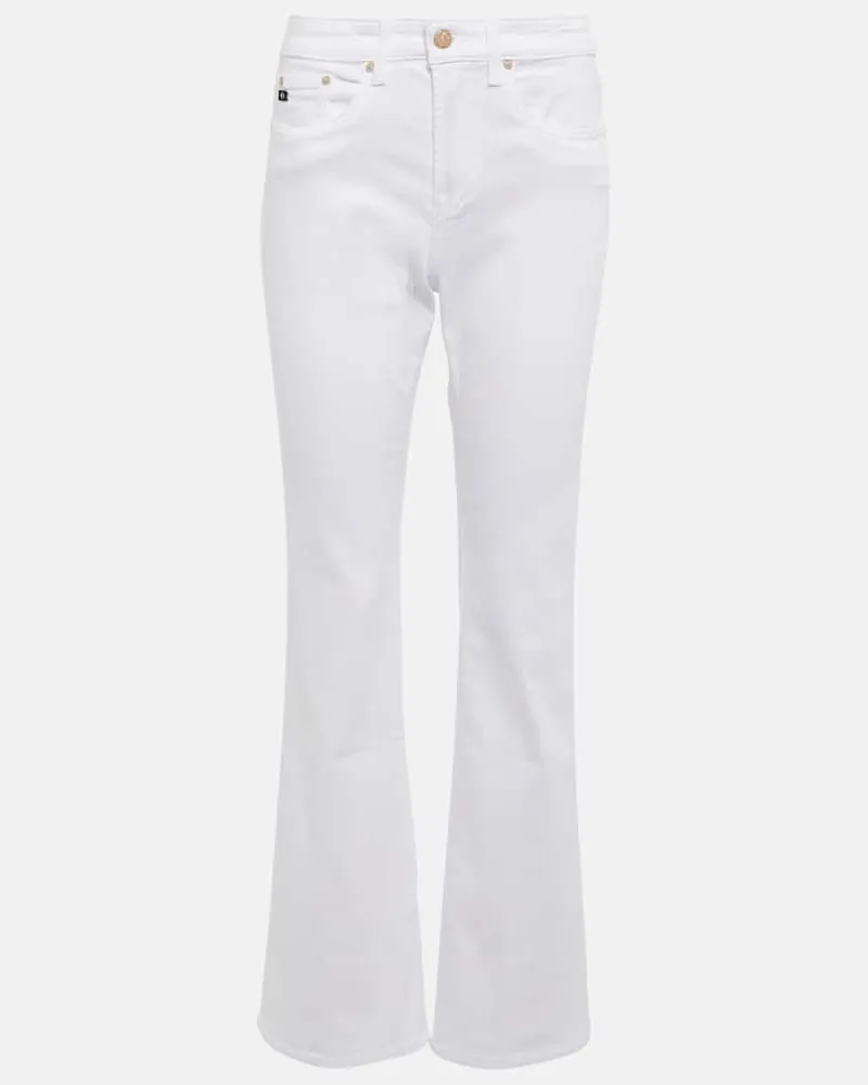 Adriano Goldschmied Jeans bootcut Sophie a vita media Bianco