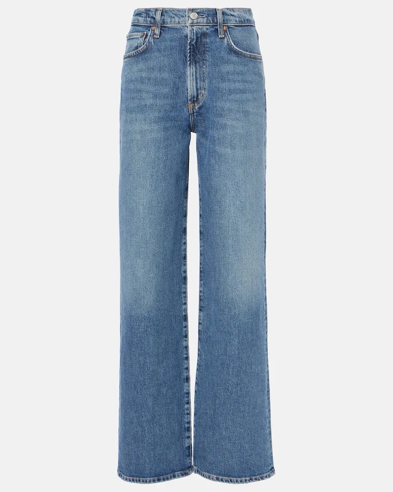 AGOLDE Jeans a gamba larga Harper a vita media Blu